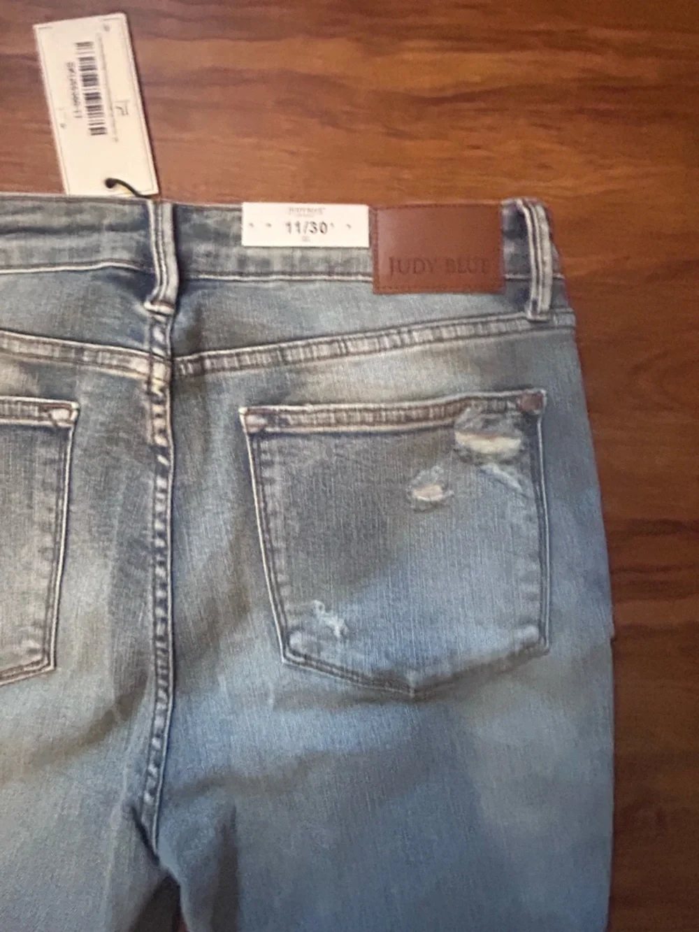 Judy Blue Light Blue Distressed Flare Jeans 11 30 - Picture 6 of 6